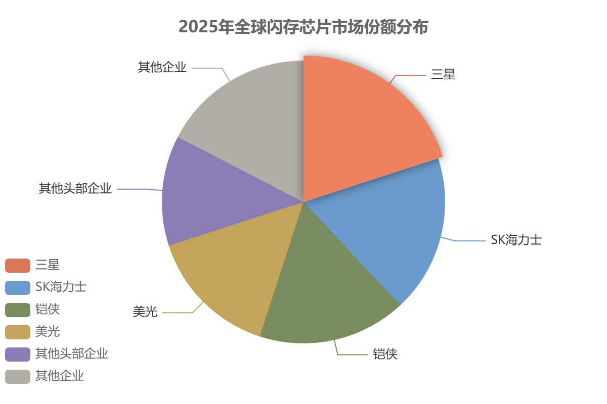 全球闪存芯片市场份额 全球闪存芯片市场份额