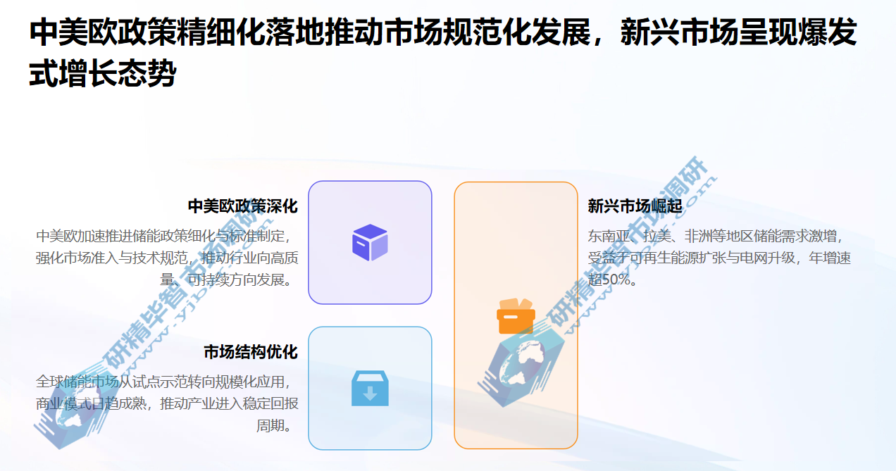 中美欧作为全球储能市场的核心区域 中美欧作为全球储能市场的核心区域