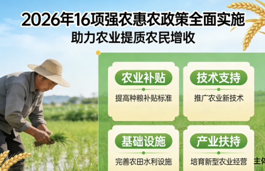 2026年16项强农惠农政策全面实施，助力农业提质农民增收