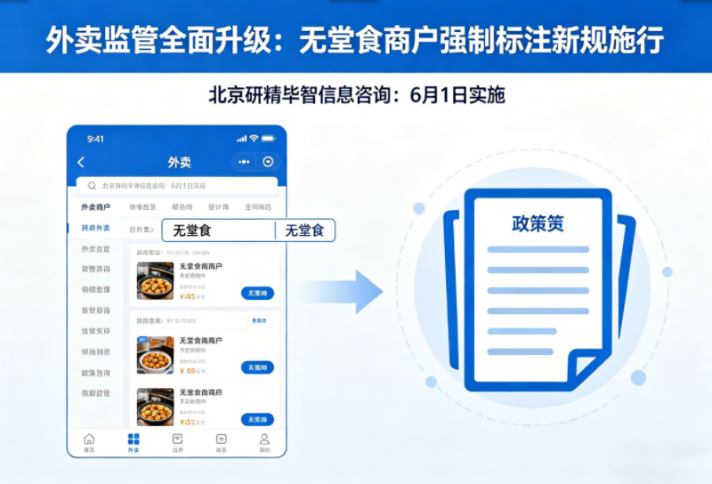 外卖监管全面升级，无堂食商户强制标注新规施行